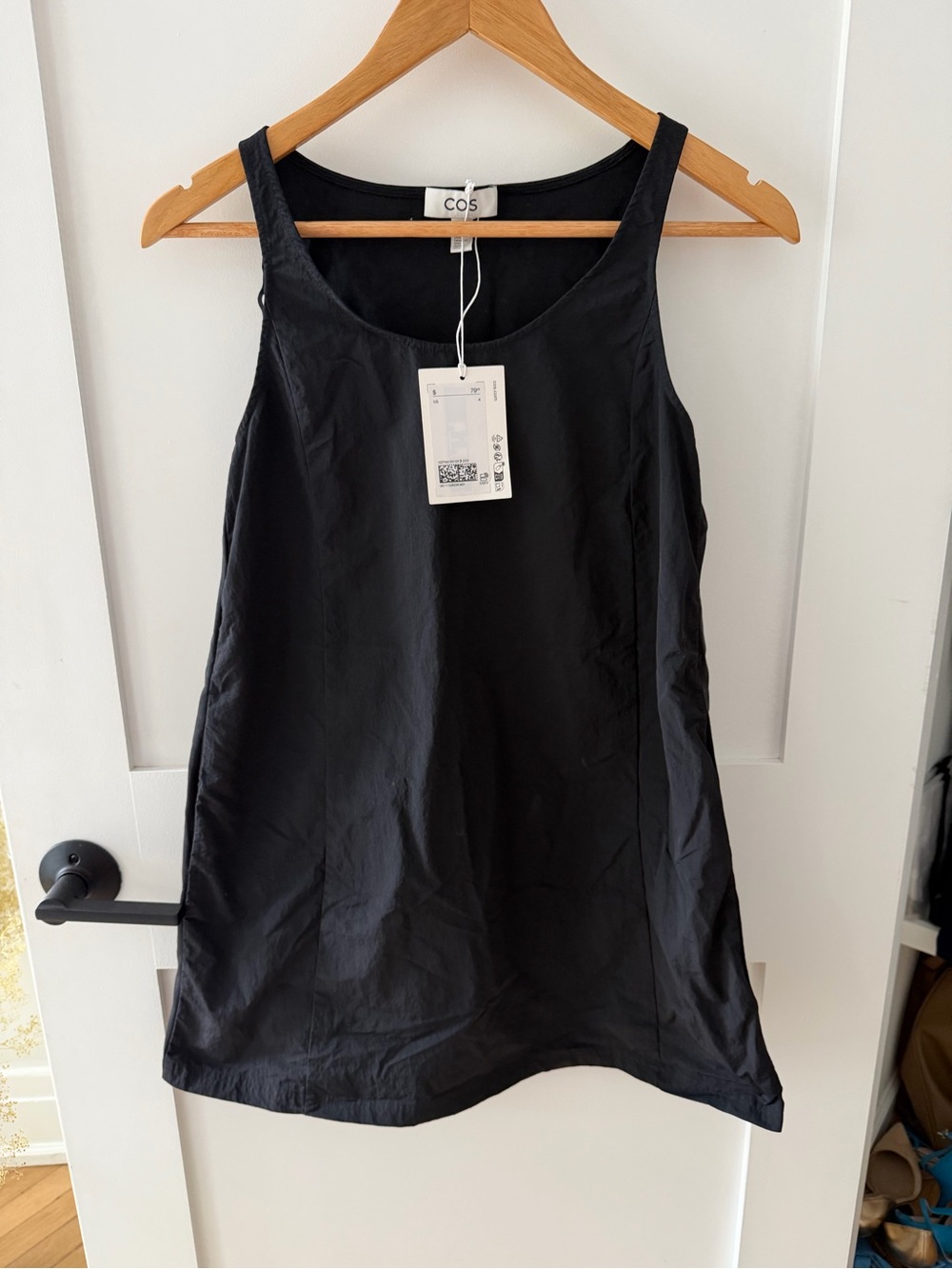 COS Black Scoop Neck Shift Dress